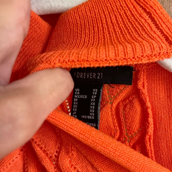 Forever 21 bodysuit orange texture size XS - Picture 3 of 4